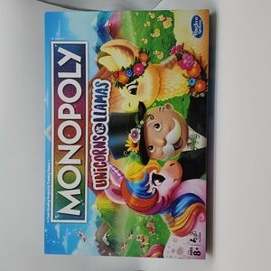 Monopoly Unicorns vs. Llamas Board Game Ages 8+